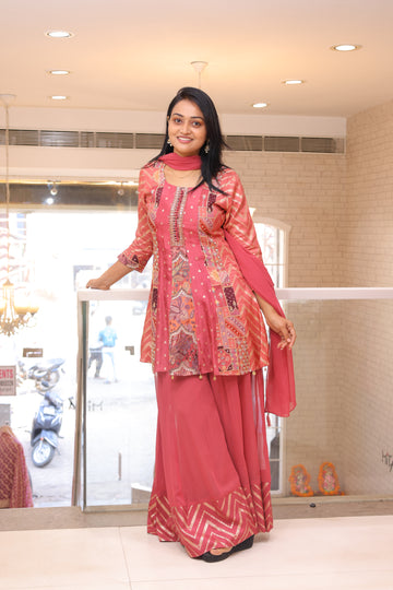 Trendy Party Wear Peplum Suit