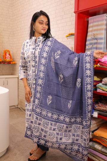 Classic Cotton Suit Set with Graceful Kota Dupatta