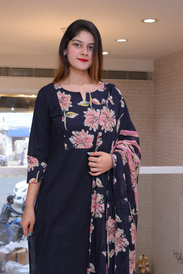 Pure cotton printed suit