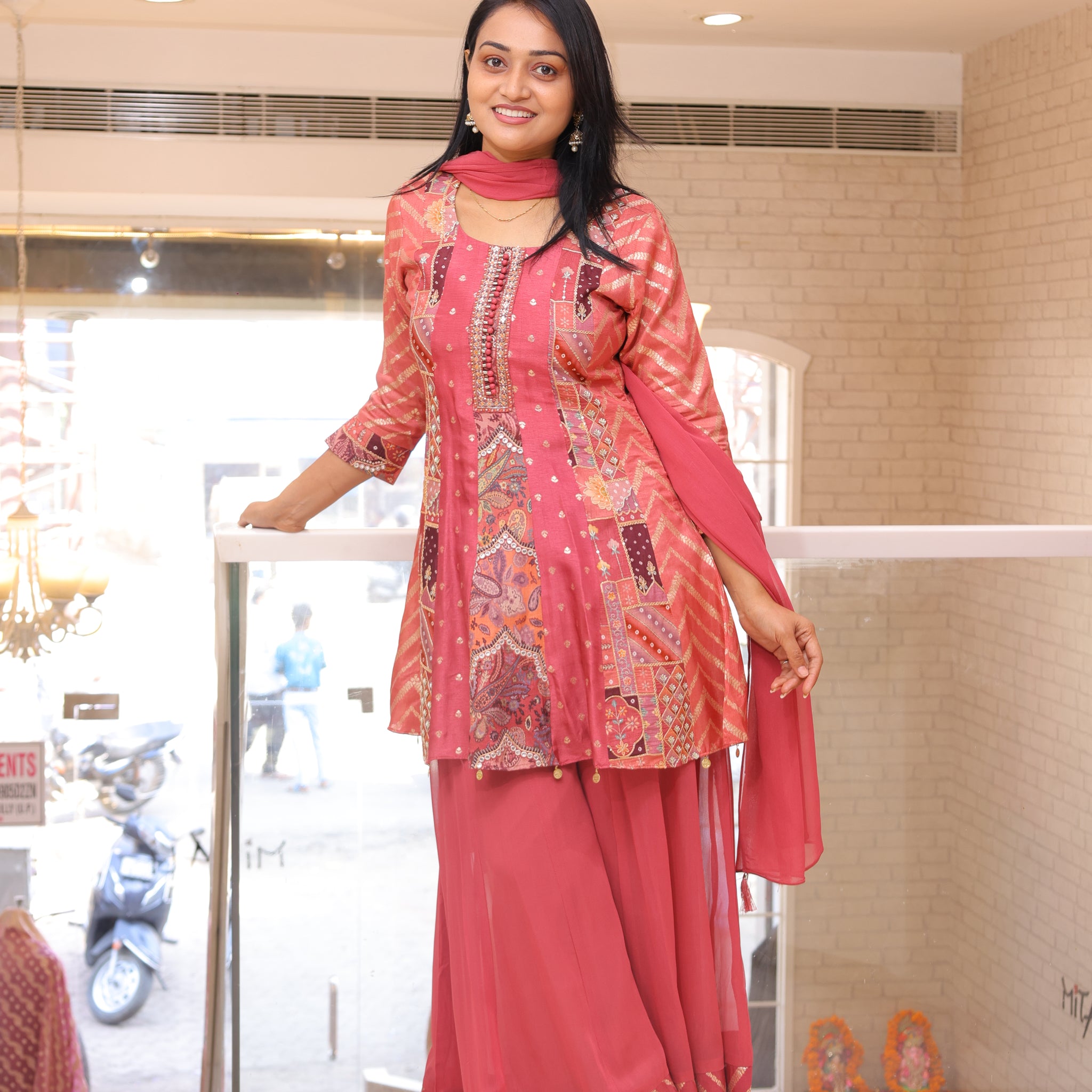 Trendy Party Wear Peplum Suit