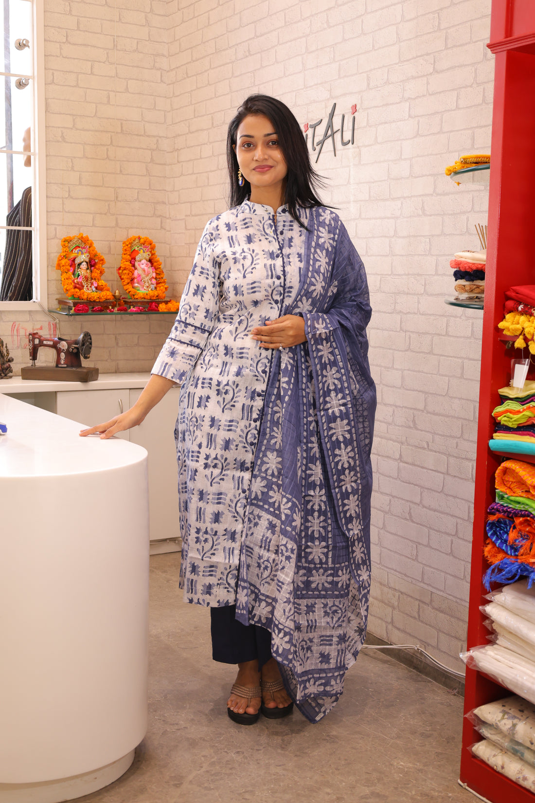 Classic Cotton Suit Set with Graceful Kota Dupatta
