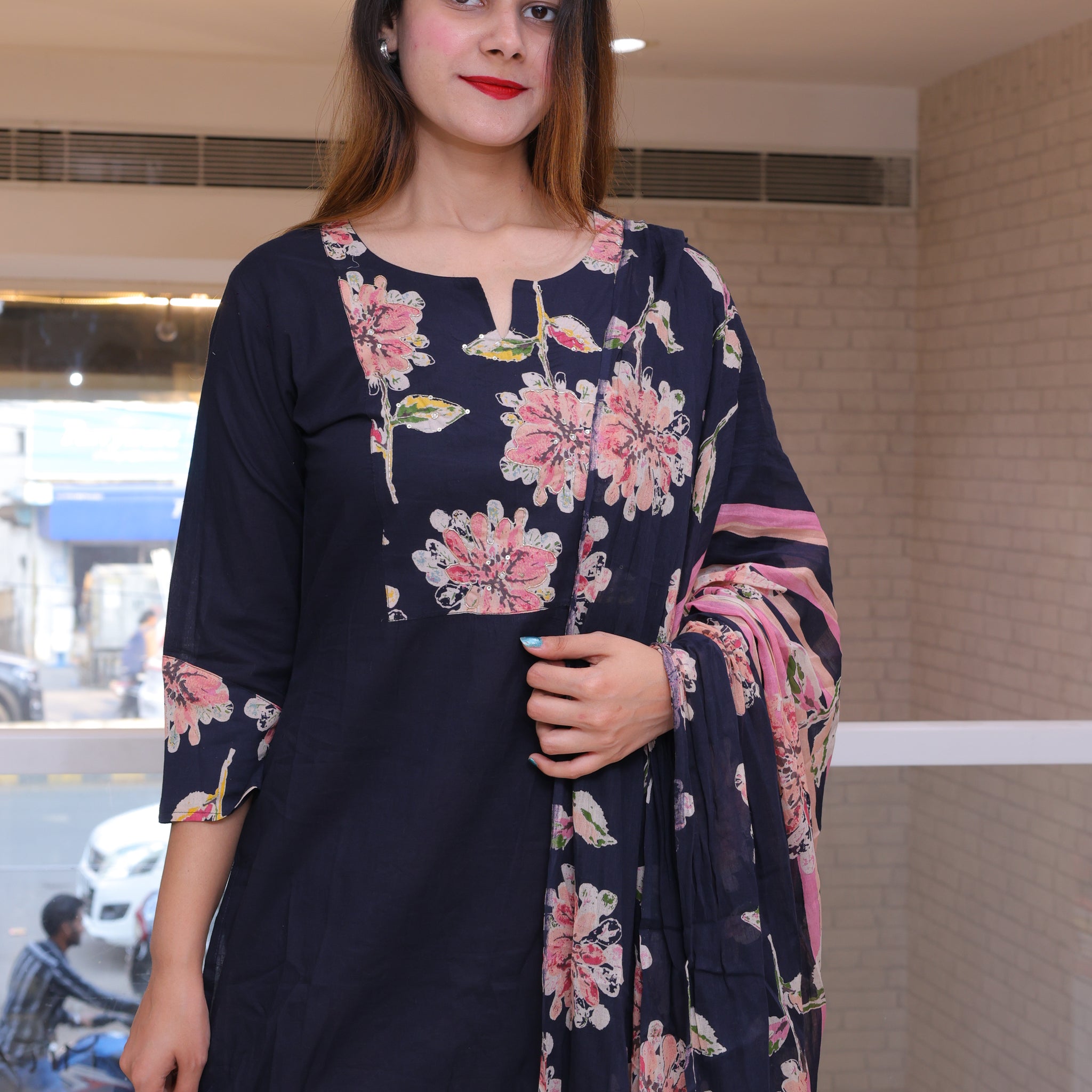Pure cotton printed suit