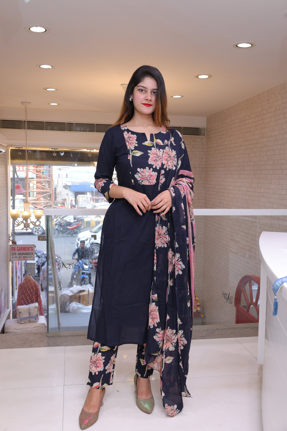 Pure cotton printed suit
